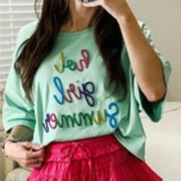 XL Hot Girl Dummer Peach Love Oversized Crop Tee - Picture 2 of 4